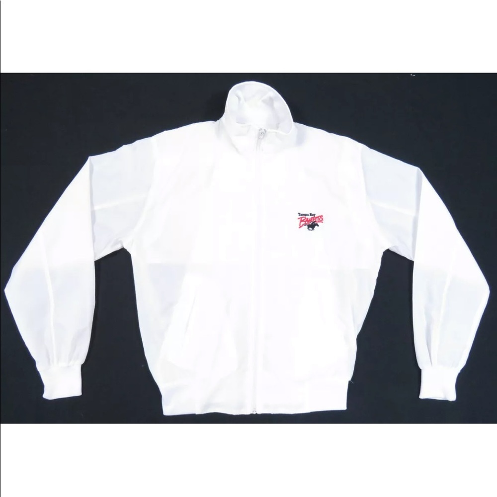 Vintage 80s Tampa Bay Bandits USFL Football Logo 7 Coaches Full Zip Jacket M